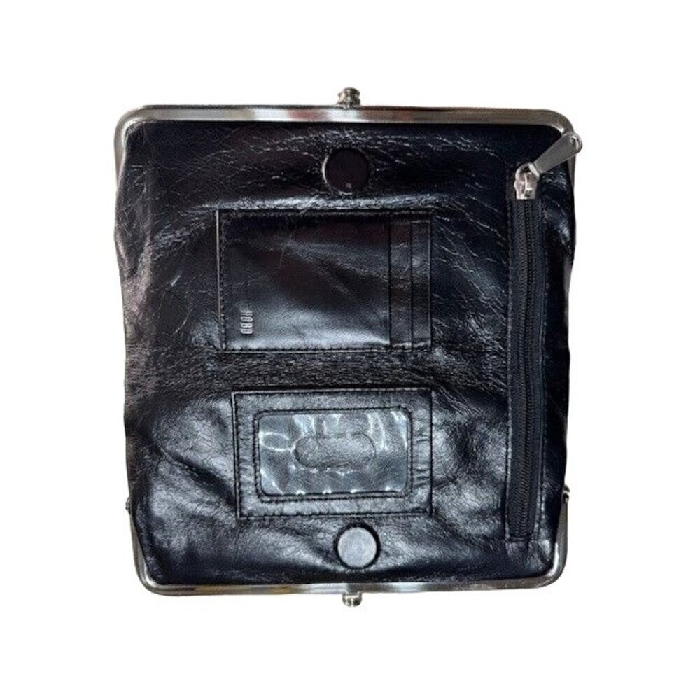 Vintage Hobo Leather Clutch Wallet With Plaid Design & Floral Lining- LT3230 - Picture 3 of 9